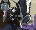 5_toes anus back_wings bent_leg black_body black_claws black_feathers black_fur black_mane blue_anus blue_cum blue_horn blue_markings blue_tongue blue_vulva blush bodily_fluids brown_body brown_feathers brown_fur brown_pawpads chevron_(marking) claws colored_cum countershade_tail countershading cum cum_from_vagina cum_in_vagina cum_inside curled_horn cutaway duo ear_blush ear_markings erection eyes_closed facial_markings feathered_wings feathers feet female female_feral female_penetrated feral feral_on_feral feral_penetrated feral_penetrating feral_penetrating_feral from_front_position fur genital_fluids genitals glowing glowing_cum glowing_markings grey_body grey_feathers grey_fur grey_markings hand_on_shoulder head_horn head_lick head_markings horn inner_ear_fluff intraspecies leg_markings male male/female male_feral male_penetrating male_penetrating_female mane markings open_mouth pawpads penetration penile penile_penetration penis penis_in_vagina purple_body purple_fur purple_inner_ear_fluff purple_mane raised_leg ridged_penis segmented_horn sex shadow shoulder_lick simple_background small_horn spread_wings tail tan_background tan_claws tan_horn teeth_showing text toe_claws toes tongue tuft unusual_bodily_fluids unusual_cum unusual_genital_fluids vaginal vaginal_penetration white_body white_countershading white_feathers white_fur white_markings wing_claws wings yellow_penis endermoonfur mythology ender_(endermoonfur) ennis_(ennismore) dragon feathered_dragon feathered_scalie mythological_creature mythological_scalie scalie winged_dragon 2024 6:5 artist_name dated digital_media_(artwork) hi_res