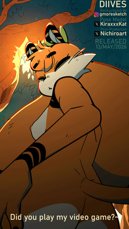 4_fingers anthro anus big_butt biped black_body breasts butt dialogue female female_anthro fingers fur genitals green_eyes humanoid_hands looking_at_viewer looking_back looking_back_at_viewer multicolored_body multicolored_fur nipples nude nude_anthro nude_female orange_body orange_fur solo text vulva white_body white_fur diives xingzuo_temple dou_(diives) felid mammal pantherine tiger 9:16 animated english_text hi_res