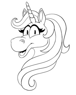 anthro ears_up eyelashes female hair horn looking_at_viewer open_mouth smile solo tongue unicorn_horn chisheq mythology equid equine mammal mythological_creature mythological_equine unicorn 4:5 hi_res monochrome sketch