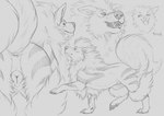 animal_genitalia animal_pussy blep butt canine_genitalia canine_nose canine_pussy canine_teeth female feral fluffy fluffy_tail genitals glorious pussy solo tail teeth tongue tongue_out yaroul nintendo pokemon arcanine canid canine generation_1_pokemon mammal pokemon_(species) 2022 monochrome sketch