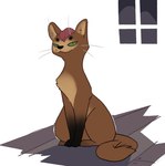 female feral parody solo window tama-tama domestic_cat felid feline felis hybrid mammal