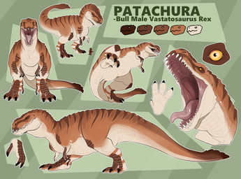 abstract_background animal_genitalia cloaca feral front_view genitals glistening glistening_eyes male male_feral open_mouth orange_body orange_scales pink_tongue scales side_view solo striped_back striped_neck tongue tongue_out vertical_cloaca white_body white_scales yellow_eyes swampjaws king_kong_(2005) dinosaur prehistoric_species reptile saurischian scalie theropod vastatosaurus_rex hi_res model_sheet