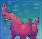 anus balls bedroom_eyes big_balls big_butt butt feral genitals horn male narrowed_eyes puffy_anus red_body scut_tail seductive short_tail solo tail grossdice nintendo pokemon generation_5_pokemon pokemon_(species) scolipede absurd_res hi_res