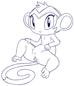 anus bodily_fluids eyelashes feet female feral genital_fluids genitals noseless prehensile_feet solo toes vaginal_fluids vulva rawrunes shantae_(series) wayforward shantae_(monkey_form) haplorhine mammal monkey primate blue_and_white monochrome