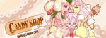 big_breasts big_butt breasts bubble_gum bubblegum_(roninsong) butt candy candy_shop catalog checkered curvy_figure dessert eyewear female food glasses group hi_res ice_cream lemon_drop_(roninsong) lollipop mochi_(character) mochi_(roninsong) not_furry open_mouth roninsong sweets tongue voluptuous