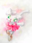 anthro clothing dancing female fur green_eyes kemono simple_background solo white_body white_fur take2008 nyani_ga_nyander_nyander_kamen takashi_yanase miko_(nyander_kamen) domestic_cat felid feline felis mammal 3:4 character_request hi_res