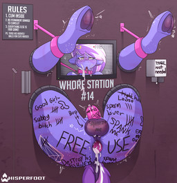 anthro anus ball_squeeze balls bdsm bodily_fluids body_writing bondage bound butt camera_view chastity_cage chastity_cage_only chastity_device chastity_device_only collar cum cutie_mark femboy freckles free_use gaping gaping_anus genital_fluids genitals good_girl hashtag humiliation id_number instruction instruction_on_body livestream loose_orifice male no_lube nude number open_mouth penis_drawing pink_chastity_cage precum public_use replaced_text solo strikethrough tally_marks text text_on_body through_wall tight_orifice wearing_chastity_cage wearing_chastity_device western_tally_marks writing_on_butt conditional_dnp whisperfoot hasbro my_little_pony berry_frost fan_character equid equine mammal 2019 digital_media_(artwork) english_text hi_res