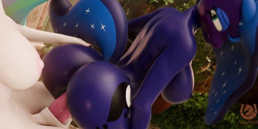 animal_genitalia animal_penis anthro anthrofied areola big_butt blue_body blue_breasts breast_jiggle breasts bubble_butt butt butt_jiggle crossgender duo equine_genitalia equine_penis female female_penetrated ftg_crossgender fti_crossgender genitals glistening glistening_arms glistening_body glistening_breasts glistening_butt glistening_face glistening_genitalia glistening_penis gynomorph gynomorph/female gynomorph_penetrating gynomorph_penetrating_female intersex intersex/female intersex_penetrating intersex_penetrating_female jiggling nipples nude outside penetration penile penile_penetration penis penis_in_vagina pink_areola pink_nipples pink_penis sex sitting sound_effects vaginal vaginal_penetration white_body white_breasts erostud friendship_is_magic hasbro my_little_pony princess_celestia_(mlp) princess_luna_(mlp) equid mammal 3d_(artwork) 3d_animation animated digital_media_(artwork) hi_res no_sound short_playtime video incest_(lore) sibling_(lore) sister_(lore) sisters_(lore)