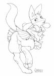 anus balls barefoot bent_over big_butt big_thighs black_and_white butt claws crossdressing digitigrade dreadlocks erection fur looking_at_viewer looking_back lucario male matt_burt monochrome nintendo open_mouth pawpads paws penis plain_background pokémon presenting presenting_hindquarters raised_tail skirt solo spikes tongue video_games white_background wide_hips
Rating: Explicit
Score: 19
User: Jugofthat
Date: March 15, 2014