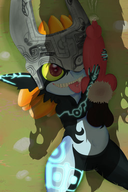 animal_genitalia animal_penis balls bestiality big_penis bodily_fluids brown_body brown_fur canine_genitalia canine_penis clothing cum cum_on_ground detailed_background disembodied_penis duo female female_on_feral feral fur fused_shadow genital_fluids genitals glowing glowing_markings grin hair handjob headgear headwear humanoid_on_feral knot knot_lick knotted_penis larger_feral licking lying lying_on_ground male male/female markings multicolored_body navel on_back on_ground oral orange_hair outline penile penis pointy_ears precum red_eyes saliva saliva_on_penis sex shadow_over_body sharp_teeth shortstack size_difference smaller_female smile teeth tongue tongue_out vaginal_fluids vein veiny_penis vulva wide_hips yellow_sclera hakataku_art nintendo the_legend_of_zelda twilight_princess link_(wolf_form) midna canid canine canis humanoid imp mammal twili wolf 2:3 absurd_res hi_res