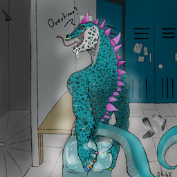 anthro aroused bodily_fluids butt butt_grab clothing dripping drooling footwear hand_on_butt male muscular muscular_male musk musky_butt nude piercing requesting saliva saliva_drip saliva_string sex_request shower smelly socks solo sport sweat sweater sweaty_body sweaty_butt tail topwear shitox goat_(movie) sony_corporation sony_pictures modo_olachenko komodo_dragon lizard monitor_lizard reptile scalie 1:1 absurd_res hi_res