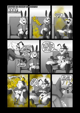 2_fingers 3_fingers 4_arms antennae_(anatomy) anthro anus areola big_areola big_breasts big_butt breasts bulge business_attire business_suit businesswear businesswoman butt clothing detailed_bulge dominant dominant_female duo enjoying_farts eyewear fart fart_fetish farting_female farting_male female female_farting fingers furniture glasses male male/female male_farting multi_arm multi_limb partially_clothed_anthro partially_clothed_female partially_clothed_male presenting presenting_anus smell sniffing_own_fart sniffing_self sofa suit tall_female text visible_sniffing wearing_glasses wings soomir heather_(soomir) hectar_(soomir) sasha_(soomir) arthropod bee canid canine canis domestic_dog hymenopteran insect mammal nordic_sled_dog spitz absurd_res comic english_text hi_res monochrome