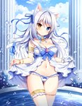 accessory babydoll bell blue_eyes bow_(feature) bow_accessory bow_panties bow_ribbon bow_underwear breasts choker cleavage clothed clothing female furgonomics gloves hair hair_accessory hair_bow hair_ribbon handwear heterochromia jewelry lingerie navel necklace nightgown panties ribbons solo tail tail_accessory tail_bow tail_ribbon underwear water white_hair yellow_eyes mauve_(artist) animal_humanoid cat_humanoid felid felid_humanoid feline feline_humanoid humanoid mammal mammal_humanoid 2020