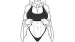 abs anthro barbell_piercing big_breasts bouncing_breasts bra breast_drop breasts clothing female muscular muscular_female navel nipple_barbell nipple_piercing nipples piercing solo sports_bra thong underwear lyorenth-the-dragon nintendo pokemon hanako_(lyorenth-the-dragon) blaziken generation_3_pokemon pokemon_(species) 16:9 2d_animation animated short_playtime widescreen