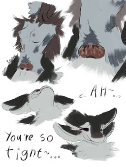 4_ears animal_genitalia animal_penis anthro areola black_body black_feathers black_fur black_sclera blood blood_from_vagina blood_in_pussy blush bodily_fluids breasts brown_hair canine_genitalia chest_tuft claws clitoris countershading cowgirl_position crotch_focus cum cum_in_vagina cum_inside dialogue digitigrade duo erection feathered_wings feathers female female_penetrated finger_claws fingers from_front_position fur genital_fluids genital_focus genital_slit genitals grey_body grey_fur grey_markings hair hands_on_hips intravaginal_penis knot knot_sitting long_hair looking_pleasured male male/female male_penetrating male_penetrating_female markings multi_ear nipples nude on_bottom on_top open_mouth penetration penile penile_penetration penis pubes purple_eyes raised_head sex simple_background small_breasts smile teeth text tight_fit tuft vaginal vaginal_penetration vulva vulva_focus white_background white_body white_feathers white_fur winged_arms wings kestrel_(artist) abigail_(kestrel) fyr_(fenrir784) avali avian bird felid mammal pantherine tiger 2025 absurd_res colored colored_sketch comic digital_drawing_(artwork) digital_media_(artwork) english_text hi_res sequence signature sketch maleherm_(lore)