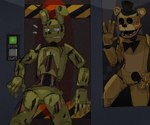 2024 6:5 absurd_res animatronic bear duo english_text five_nights_at_freddy's five_nights_at_freddy's_3 golden_freddy_(fnaf) hi_res lagomorph leporid machine male mammal pitaya988 rabbit robot scottgames sketch springtrap_(fnaf) text