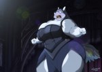 anthro big_breasts black_hair breasts clothing curvy_figure dress fangs female fur grey_body grey_fur hair huge_breasts hyper multicolored_body multicolored_fur obese open_mouth opera opera_singer overweight overweight_anthro overweight_female singing solo teeth thick_thighs tongue two_tone_body two_tone_fur voluptuous wide_hips xxsparcoxx canid canine canis mammal wolf 2022 artist_name digital_media_(artwork)