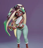 bottomwear clothing dancing dark_body dark_skin denim denim_bottomwear denim_clothing electronics female headphones hip_sway jeans pants solo tradelt nintendo splatoon marina_(splatoon) cephalopod coleoid humanoid marine mollusk octarian octoling octopodiform octopus 3d_(artwork) animated digital_media_(artwork) hi_res long_playtime sound webm