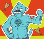 animated blue_fur cat facial_hair feline fur gumball_watterson hairy male mammal mustache nipples solo tattoo the_amazing_world_of_gumball unknown_artist
Rating: Safe
Score: 2
User: Hardstyle_Chris
Date: February 13, 2014