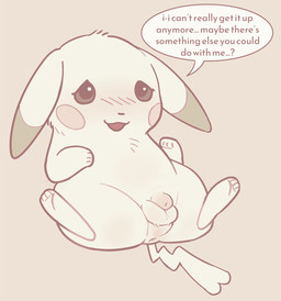 animal_genitalia anus balls blush detached_sheath erectile_dysfunction feral flaccid fully_sheathed genitals inviting inviting_to_sex lying male on_back penis presenting sheath shy simple_background solo text claustrophile nintendo pokemon pokemon_pokopia peakychu generation_1_pokemon mammal mouse murid murine pikachu pokemon_(species) rodent english_text hi_res monochrome trans_(lore) trans_woman_(lore)