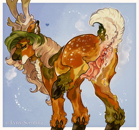 anal animal_genitalia animal_vulva anus back_teat bodily_fluids canine_genitalia canine_vulva cum cum_in_ass cum_inside female feral genital_fluids genitals raised_tail rear_view solo tail teats udders vulva lynx_scenting deer mammal new_world_deer reindeer hi_res