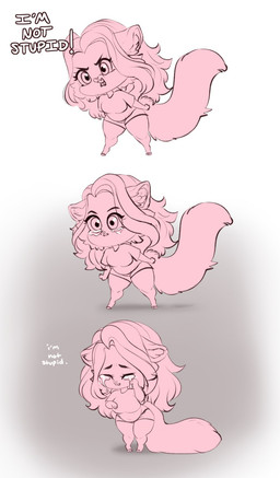 angry anthro bodily_fluids bottomwear chibi clothed clothing crying eyelashes fangs female glistening glistening_eyes hair hotpants narrowed_eyes open_mouth shirt shorts solo standing t-shirt tail tears teeth topwear tiggybloom marzipan_(tiggybloom) felid mammal pantherine tiger 2020 hi_res restricted_palette sequence