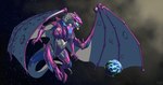 ambiguous_gender anthro digitigrade in_space machine macro membrane_(anatomy) membranous_wings open_mouth planet_dwarfing purple_body solo tail teeth thick_tail wings athume european_mythology mythology xanfire_(character) dragon mechanical_dragon mythological_creature mythological_scalie robot scalie western_dragon hi_res