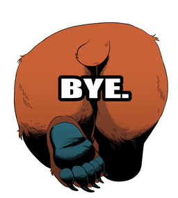 5_toes ambiguous_gender brown_body brown_fur butt claws feet feral foot_focus full_foot_pawpads fur goodbye pawpads paws plantigrade raised_foot rear_view short_tail simple_background solo tail text toe_claws toes walking walking_away white_background broncoburro bear brown_bear grizzly_bear mammal ursine english_text hi_res impact_(font) shaded