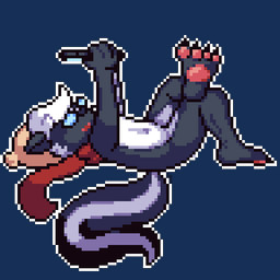 anthro belly electronics eyewear glasses hair lying male mostly_nude navel pawpads phone scarf skunk_tail solo white_belly white_hair yulsbolts skunk_in_scarf mammal mephitid skunk 1:1 2025 alpha_channel low_res