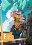 anthro biceps bicycle biker claws clothed clothing male muscular muscular_anthro muscular_male pecs solo striped_body stripes vehicle kourney felid mammal pantherine tiger absurd_res hi_res