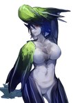 absurd_res big_breasts blue_body blue_hair brachydios breasts brute_wyvern capcom featureless_breasts featureless_crotch female hair hi_res horn miao_jiangyou monster_hunter nude red_sclera scales scalie solo tail yellow_eyes