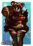 absolute_territory anthro big_breasts big_butt black_eyes bottomwear breasts brown_body brown_clothing brown_fur brown_jacket brown_topwear buckteeth butt cleavage clothed clothing exposed_thighs female fingerless_gloves flower_cloud_(spongebob) fluffy fluffy_tail fur gloves hair handwear huge_breasts huge_butt huge_thighs jacket jewelry multicolored_body multicolored_fur navel necklace orange_clothing orange_hair orange_shirt orange_tank_top orange_topwear shirt shorts smile solo tail tan_body tan_fur tank_top teeth thick_thighs topwear two_tone_body two_tone_fur cabimangaka marvel marvel_rivals nickelodeon spongebob_squarepants sandy_cheeks squirrel_girl_(marvel) eastern_grey_squirrel grey_squirrel mammal rodent sciurid tree_squirrel absurd_res crossover hi_res shaded signature