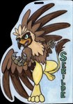 avian_feet beak brown_body countershading feathered_crest feathered_wings feathers female feral green_eyes head_crest open_mouth paws quadruped tail tail_tuft tuft wings yellow_body jenkiwi mythology serilde avian gryphon mythological_avian mythological_creature alpha_channel hi_res