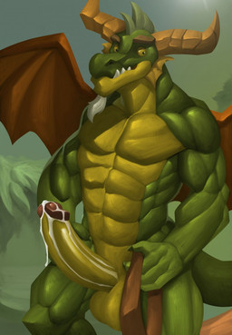 2_horns abs anthro barazoku biceps bodily_fluids cum cum_drip cum_on_own_penis cum_on_penis cum_on_self dripping ear_frill erection eyebrows facial_hair frill_(anatomy) genital_fluids genitals glans goatee green_body horn humanoid_genitalia humanoid_penis male membrane_(anatomy) membranous_wings muscular muscular_anthro muscular_male nude pecs penis solo teeth_showing thick_eyebrows underbite wings yellow_body yellow_eyes yellow_penis kittikary activision mythology spyro_the_dragon rescued_dragons_(spyro) rosco_(spyro) dragon mythological_creature mythological_scalie scalie 2020 digital_media_(artwork) hi_res