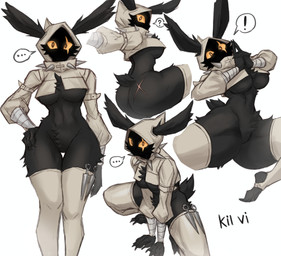 absolute_territory anthro bottomless breasts bunny_but clothed clothing featureless_breasts featureless_crotch female hidden_face legwear looking_at_viewer medium_breasts rabbit_ears scut_tail short_tail solo spread_legs spreading stockings tail thick_thighs thigh_gap thigh_highs wide_hips sookmo kilvi lagomorph leporid mammal rabbit absurd_res hi_res