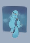 anus balls blue_body blush erection eyes_closed genitals happy male penis smile solo star tail truemew nintendo pokemon generation_2_pokemon pokemon_(species) quagsire hi_res