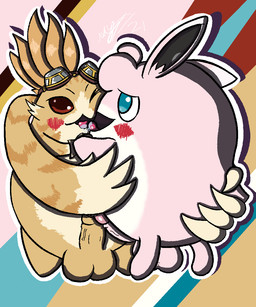 anthro balls blush bodily_fluids duo erection eyewear eyewear_on_head eyewear_only frottage fur genitals goggles goggles_on_head goggles_only kissing male male/male nude penile penis penises_touching saliva saliva_on_tongue sex tongue watistaht nintendo pokemon xenoblade_(series) xenoblade_chronicles_2 tora_(xenoblade) generation_1_pokemon nopon pokemon_(species) wigglytuff 2021 5:6 crossover hi_res