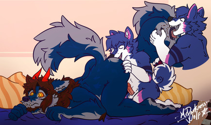 anal anthro balls big_butt butt duo erection flustered genitals humanoid_genitalia humanoid_penis male male/male oral penis raised_tail rimming rimming_male sex size_difference tail mrdarknesswolf mythology mrdarknesswolf_(character) neillen canid canine canis demon domestic_dog husky hybrid mammal mythological_canine mythological_creature nordic_sled_dog spitz werecanid werecanine werecreature werewolf wolf hi_res
