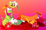 anthro blood_pool corpse death duo female gore male torn_arm torn_face torn_leg guncht nintendo pokemon dijon_(guncht) eeveelution generation_1_pokemon jolteon pokemon_(species) shiny_pokemon trans_(lore) trans_man_(lore)