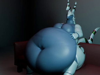 after_vore anthro anthro_pred anthrofied belly big_belly big_breasts breasts deep_navel female furniture green_eyes grey_breasts huge_belly navel pokemorph sitting sofa vore white_body incognihoot nintendo pokemon generation_5_pokemon pokemon_(species) scolipede 2025 3d_(artwork) 3d_animation 4:3 animated digital_media_(artwork) no_sound short_playtime webm
