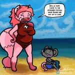 adult_on_young age_difference anthro beach big_breasts breasts clothing duo female lifeguard lifeguard_swimsuit male male/female overweight seductive shota size_difference swimwear tight_clothing young young_anthro young_male marz_barz ailurid mammal mouse murid murine red_panda rodent absurd_res hi_res