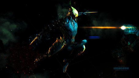 bullet dagger male melee_weapon not_furry solo weapon unknown_artist digital_extremes tencent warframe ash_(warframe) alien tenno 16:9 widescreen