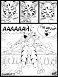 3_toes 69_position anthro asriel_dreemurr boss_monster_(undertale) bovid breasts caprine comic deep_throat dialogue duo english_text fan_character feet felid fellatio female female_penetrated good_girl hair hi_res imminent_orgasm line_art male male/female male_penetrating male_penetrating_female mammal monochrome nipples nude oral oral_penetration pantherine penetration penile pet_praise praise sady sex sharperit speech_bubble text tiger toes undertale undertale_(series)