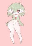 angry breasts clothing covered_navel female frown furrowed_brow hand_on_hip leotard looking_at_viewer navel navel_outline simple_background solo thick_thighs hss_dada nintendo pokemon gardevoir generation_3_pokemon humanoid pokemon_(species) absurd_res hi_res