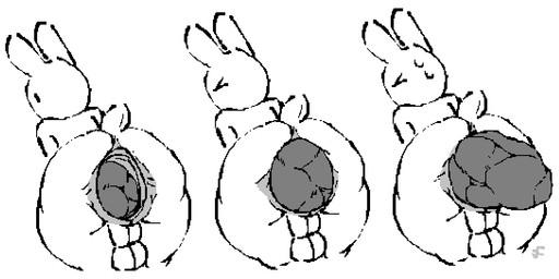anthro anus backsack balls big_anus big_butt bodily_fluids butt excessive_feces feces genitals huge_anus huge_thighs hyper hyper_feces long_ears male perineum pooping presenting presenting_hindquarters rear_view short_tail solo sweat tail thick_thighs fanaeka lagomorph leporid mammal rabbit digital_media_(artwork) microsoft_paint_(artwork) monochrome sequence