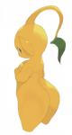 blue_eyes butt female not_furry plant simple_background solo white_background yellow_body koki nintendo pikmin elemental_creature flora_fauna humanoid pikmin_(species) yellow_pikmin 2013 hi_res