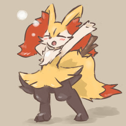 3_fingers 3_toes ambiguous_anthro ambiguous_gender anthro arm_tuft big_tail biped black_body black_fur blush blush_lines cheek_tuft chest_tuft digitigrade dipstick_tail eyes_closed facial_tuft feet fingers flat_chested fluffy fluffy_tail front_view fur hip_tuft inner_ear_fluff markings multicolored_body multicolored_fur nude_ambiguous nude_anthro object_in_tail open_mouth orange_body orange_fur orange_inner_ear_fluff orange_nose orange_tail_tip pointy_ears prick_ears shoulder_tuft simple_background solo standing stick stick_in_tail stretching tail tail_markings toes tuft two_tone_tail white_body white_fur yawn yellow_body yellow_fur yellow_tail sanchimpo nintendo pokemon braixen canid generation_6_pokemon mammal pokemon_(species) 1:1 2022 absurd_res cel_shading colored digital_drawing_(artwork) digital_media_(artwork) full-length_portrait hi_res portrait shaded
