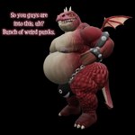 anthro armband belly big_belly big_bulge big_butt big_pecs bulge butt chain huge_belly huge_butt looking_at_viewer male musclegut muscular muscular_anthro muscular_male nipples pecs red_body red_scales red_skin red_text scales simple_background smile smiling_at_viewer solo tail text transparent_background wings albalbalb giana_sisters mythology gurglewocky_(giana_sisters) dragon mythological_creature mythological_scalie scalie 1:1 2023 3d_(artwork) alpha_channel digital_media_(artwork) english_text hi_res