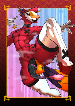 4_fingers abs anthro athletic athletic_anthro athletic_male ball_markings balls black_markings black_penis boots broken_condom chest_tuft clothing collar condom erection eyewear feathers femboy filled_condom fingers footwear genital_markings genitals glasses high_heeled_boots high_heels humanoid_genitalia humanoid_penis knee_boots knee_highs legwear male markings mostly_nude_anthro mostly_nude_male nipple_tape orange_eyewear orange_glasses pasties penis pink_eyes platform_boots platform_footwear red_body red_feathers sexual_barrier_device shoes solo star_(marking) tail tail_feathers tape thick_thighs tuft vein veiny_penis wearing_condom white_boots white_clothing white_footwear wide_hips taharon hellaverse helluva_boss vassago_(helluva_boss) avian bird parrot 2025 digital_drawing_(artwork) digital_media_(artwork) english_description hi_res