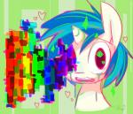 acid_trip bodily_fluids crying female feral hair heart_symbol horn looking_at_viewer open_mouth solo tears teeth whoop friendship_is_magic hasbro my_little_pony mythology vinyl_scratch_(mlp) equid equine mammal mythological_creature mythological_equine unicorn